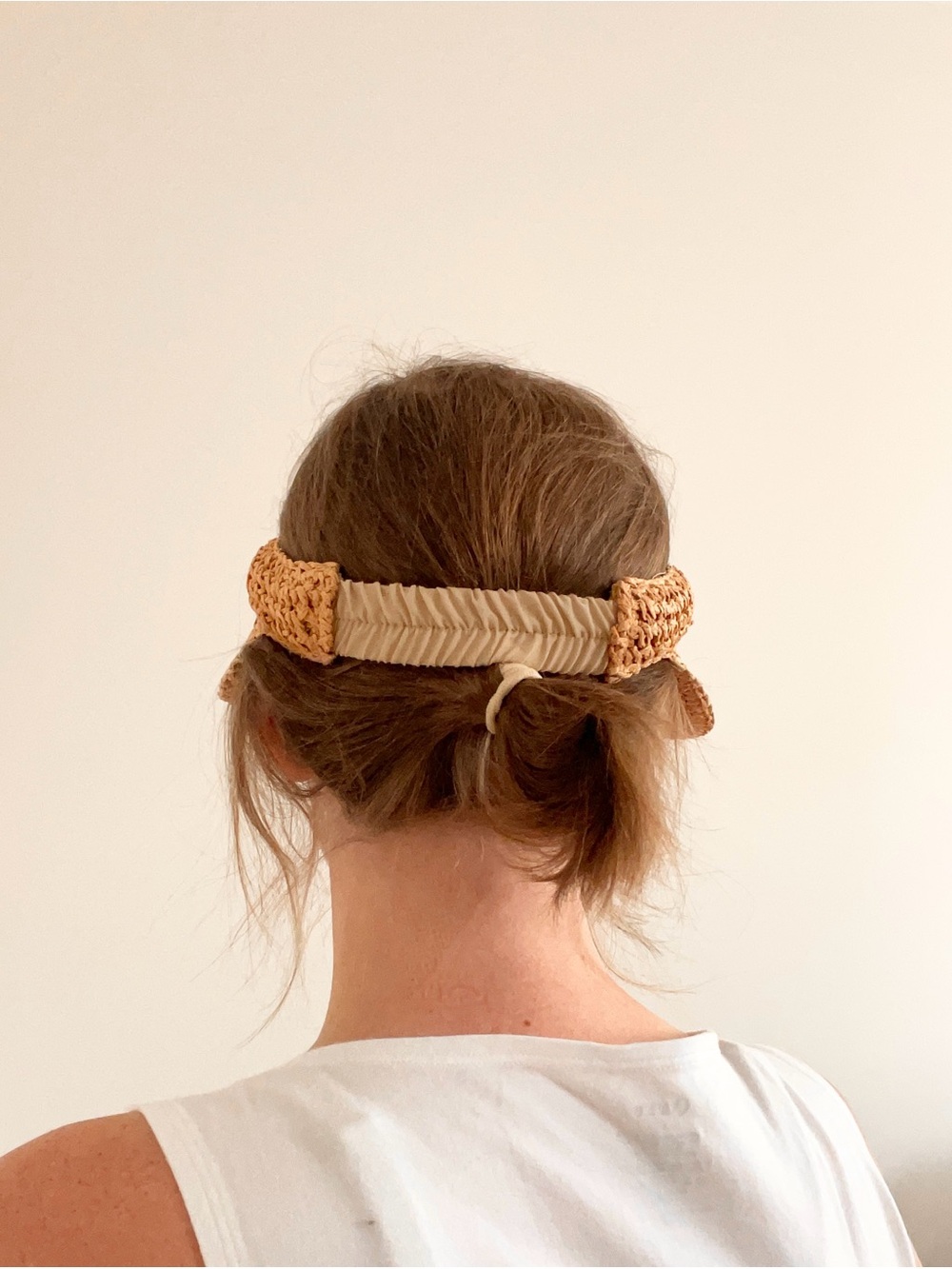 Vintage Woven Straw Visor Hat - Picture 4 of 7